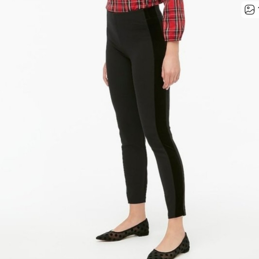 JCrew GiGi Women's Black Slim Fit Tuxedo Stripe Pants